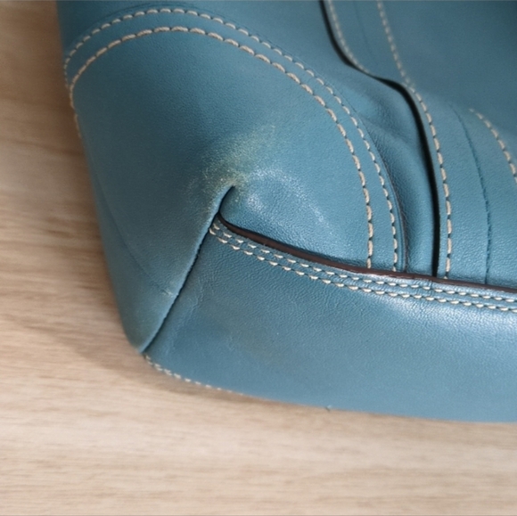 Coach Teal Tote Bag - Picture 5 of 12